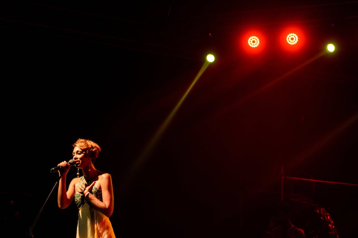 Woman singing