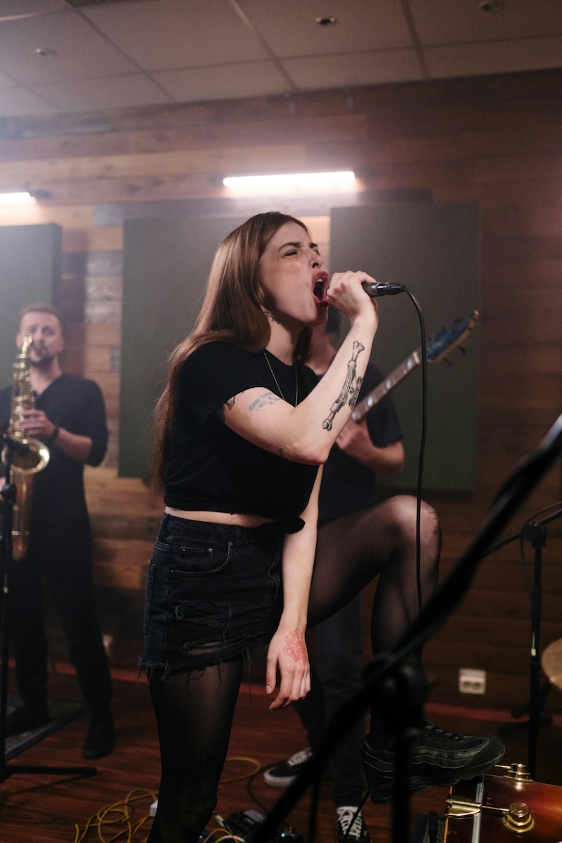 Woman singing